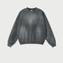 Dark gray sweatshirt with brushed cotton finish, featuring classic crewneck design