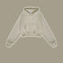 Beige Cropped Hoodie – Neutral Oversized Sweatshirt – A warm beige cropped hoodie, combining comfort and style with its relaxed fit