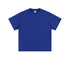 Royal blue crew neck t-shirt with short sleeves and standard fit, shown flat on white background