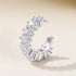 Silver 925 silver C-shaped clip-on ear cuff