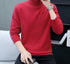 Red turtleneck sweater with fleece lining