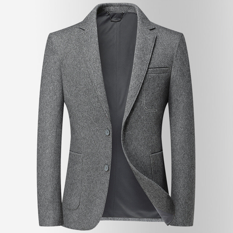 Men's Wool-Blend Blazer | Wrinkle-Free Business Casual Suit Jacket