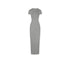 A chic light grey sleeveless maxi dress with a minimalist design, perfect for elegant styling.
