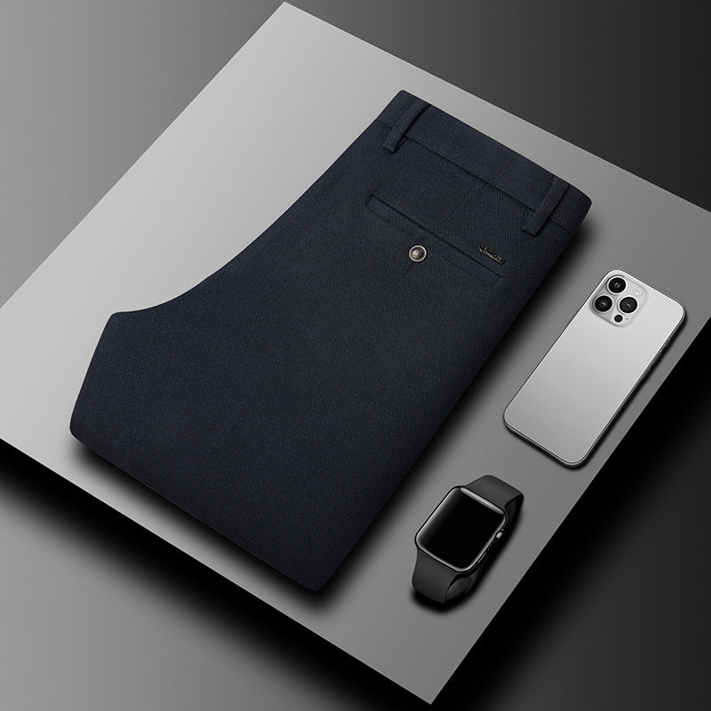 Pantalones de vestir de mezcla de lana para hombre | Pantalones de negocios profesionales de invierno