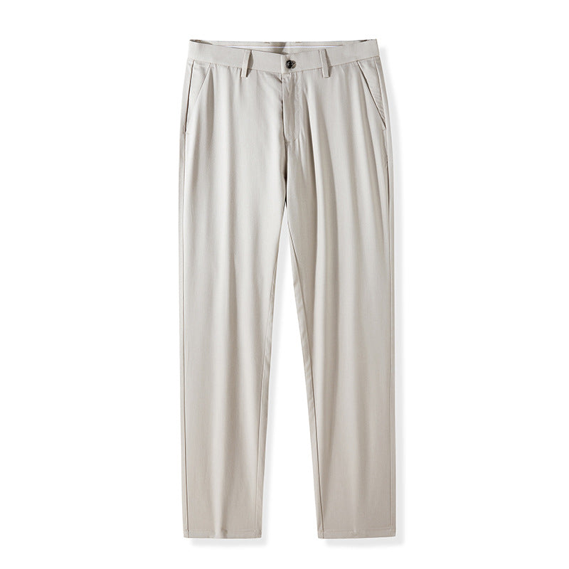 Men's Natural Mulberry Silk Tailored Pants | Luxurious Wrinkle-Free Trousers