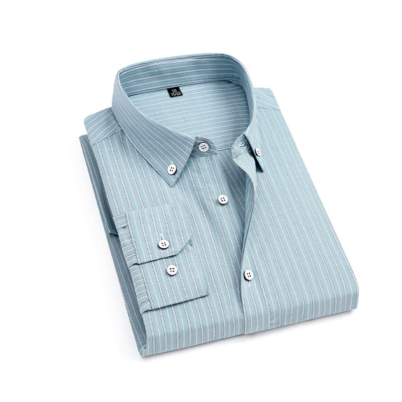 Camisa de negocios de algodón de primera calidad para hombre | Diseño clásico de corte ajustado