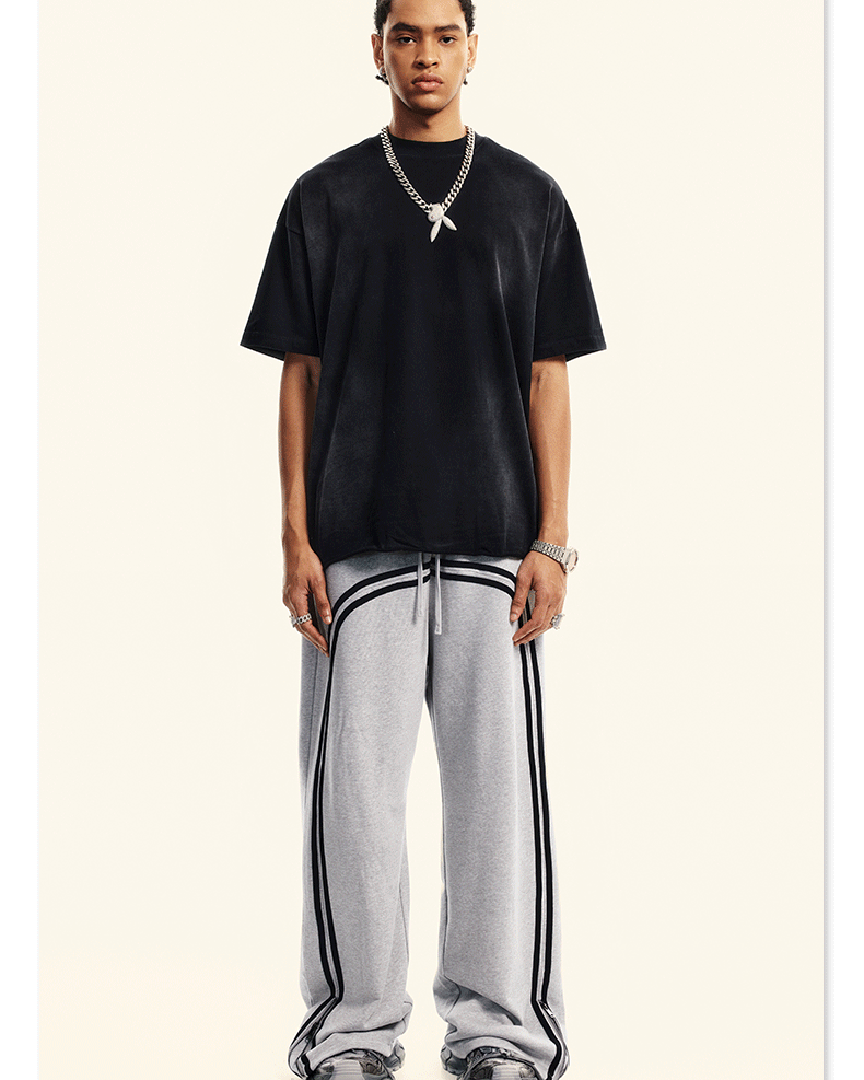 Men's Side-Stripe Track Pants | Premium Loose-Fit Series