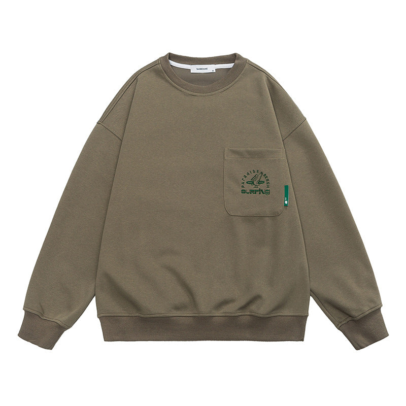 Pocket Logo Cotton Blend Sweatshirt