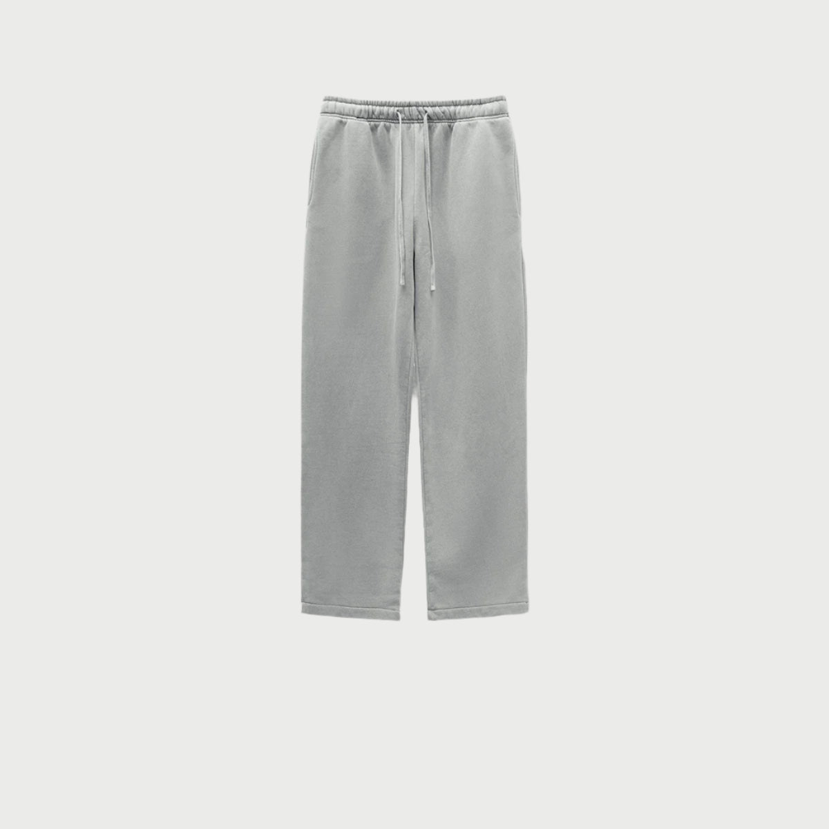 Men's Washed Fleece Distressed Sweatpants | Light Fleece Lined Straight Leg