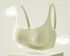 Floating display of a pixie green seamless bra, featuring a smooth, wireless fit with natural lift.
