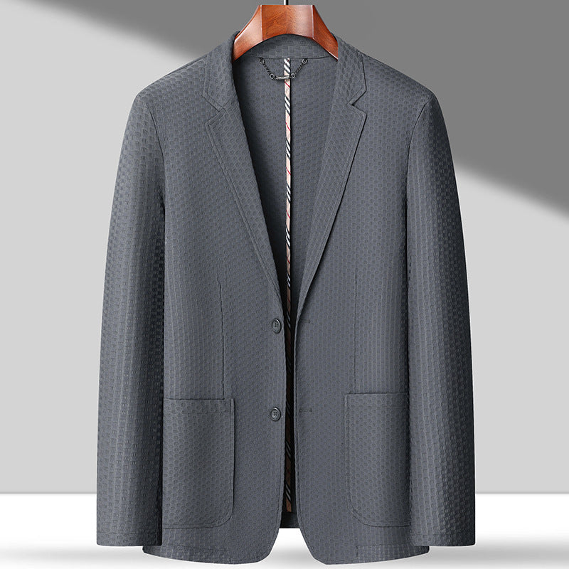Men's Unlined Collarless Blazer | Spring/Summer Minimalist Jacket