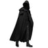 black hooded cloak halloween costume full-length front view