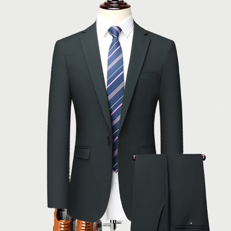Men's Italian Double-Vent 2-Piece Suit | Premium Business Collection
