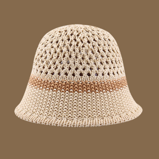 Crochet Straw Bucket Hat | Foldable Summer Sun Hat
