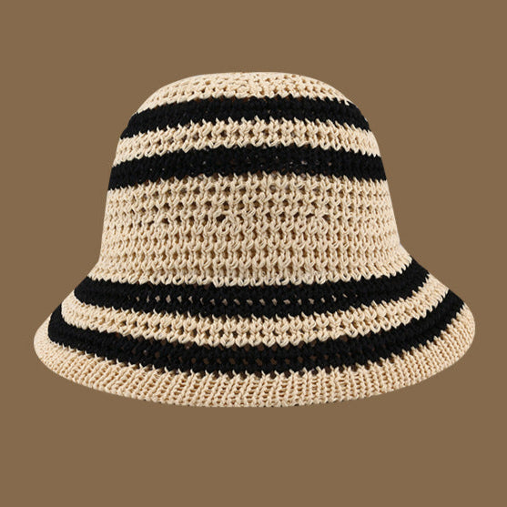 Crochet Straw Bucket Hat | Foldable Summer Sun Hat