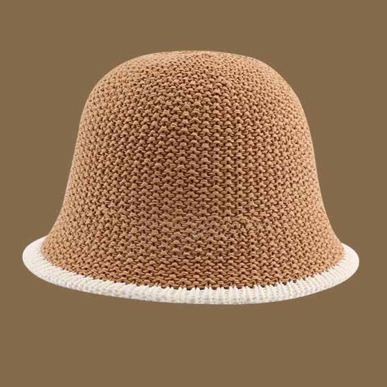 Crochet Straw Bucket Hat | Foldable Summer Sun Hat