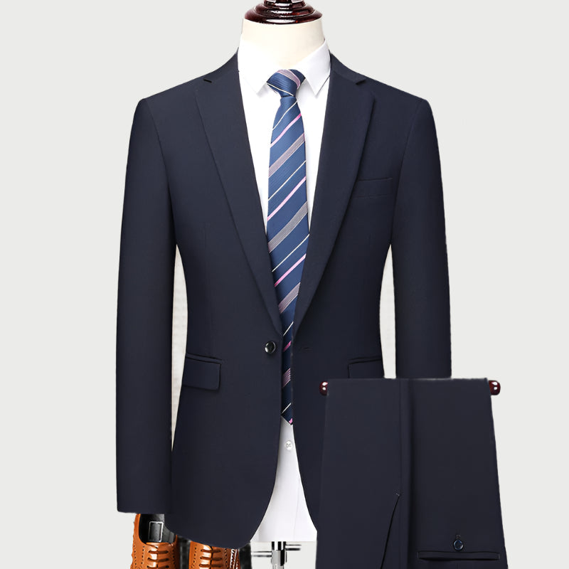 Men's Italian Double-Vent 2-Piece Suit | Premium Business Collection