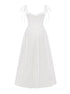 White dress with thin straps on a white background