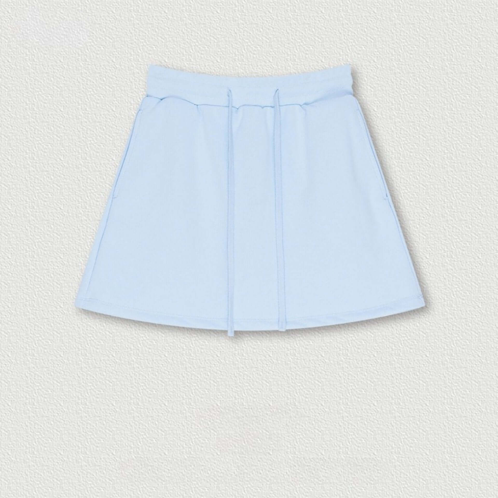 Baby blue drawstring skirt