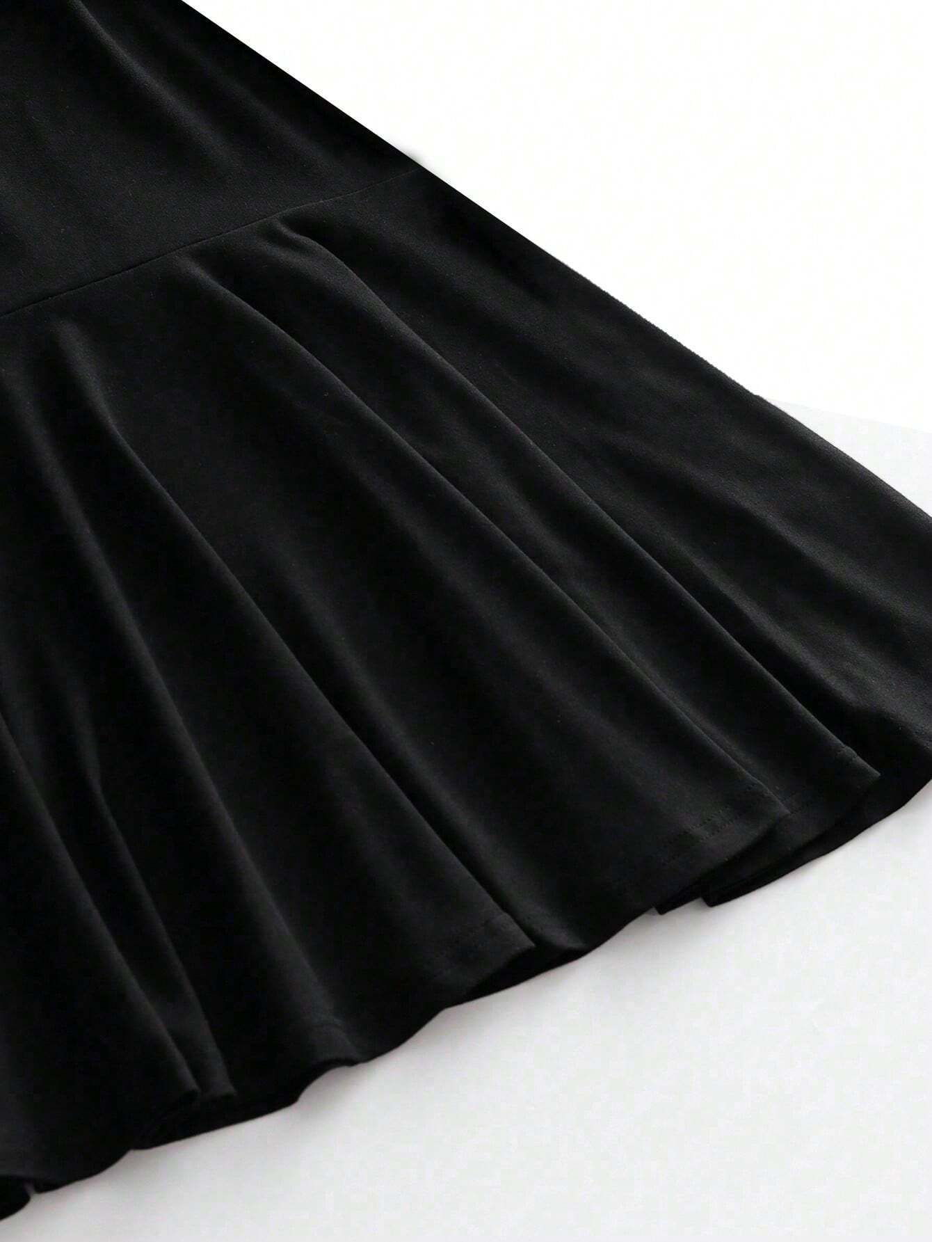 Off-Shoulder Elegant Black Mini Dress