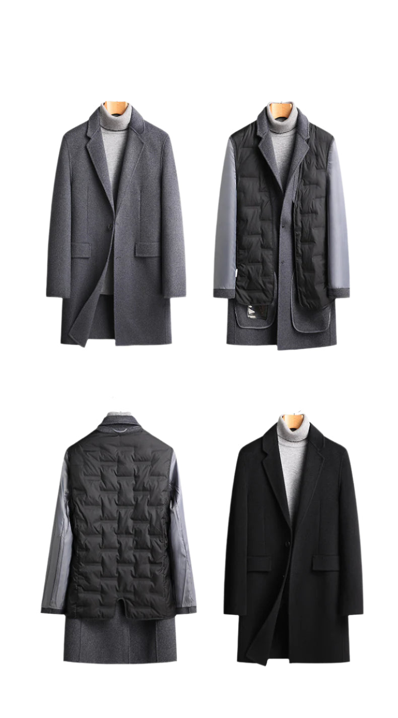 Men's Premium Wool Coat with Down Lining | Winter Luxury Collection