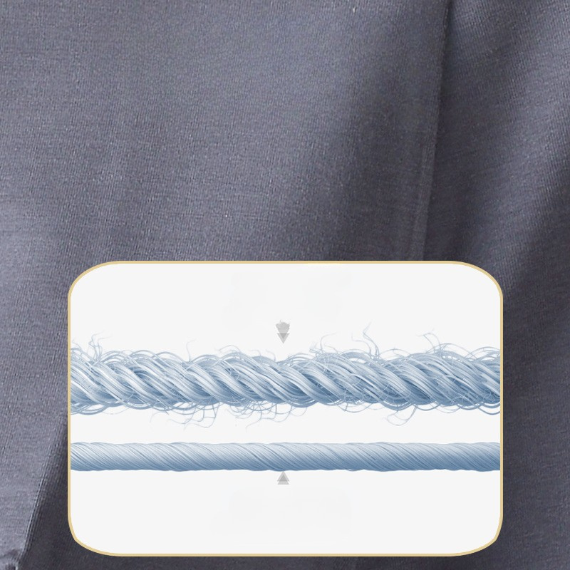Technical illustration showing fiber construction and weave pattern of premium underwear fabric technology