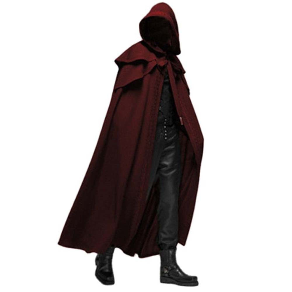 Red hooded cloak on a white background