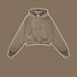 Taupe Cropped Hoodie – Urban Loungewear Sweatshirt – A stylish taupe hoodie with an oversized fit, making it a perfect streetwear essential