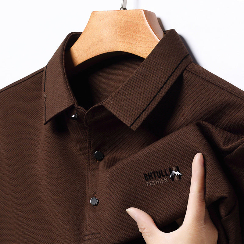 Men's Long Sleeve Performance Polo | Classic Minimal Design