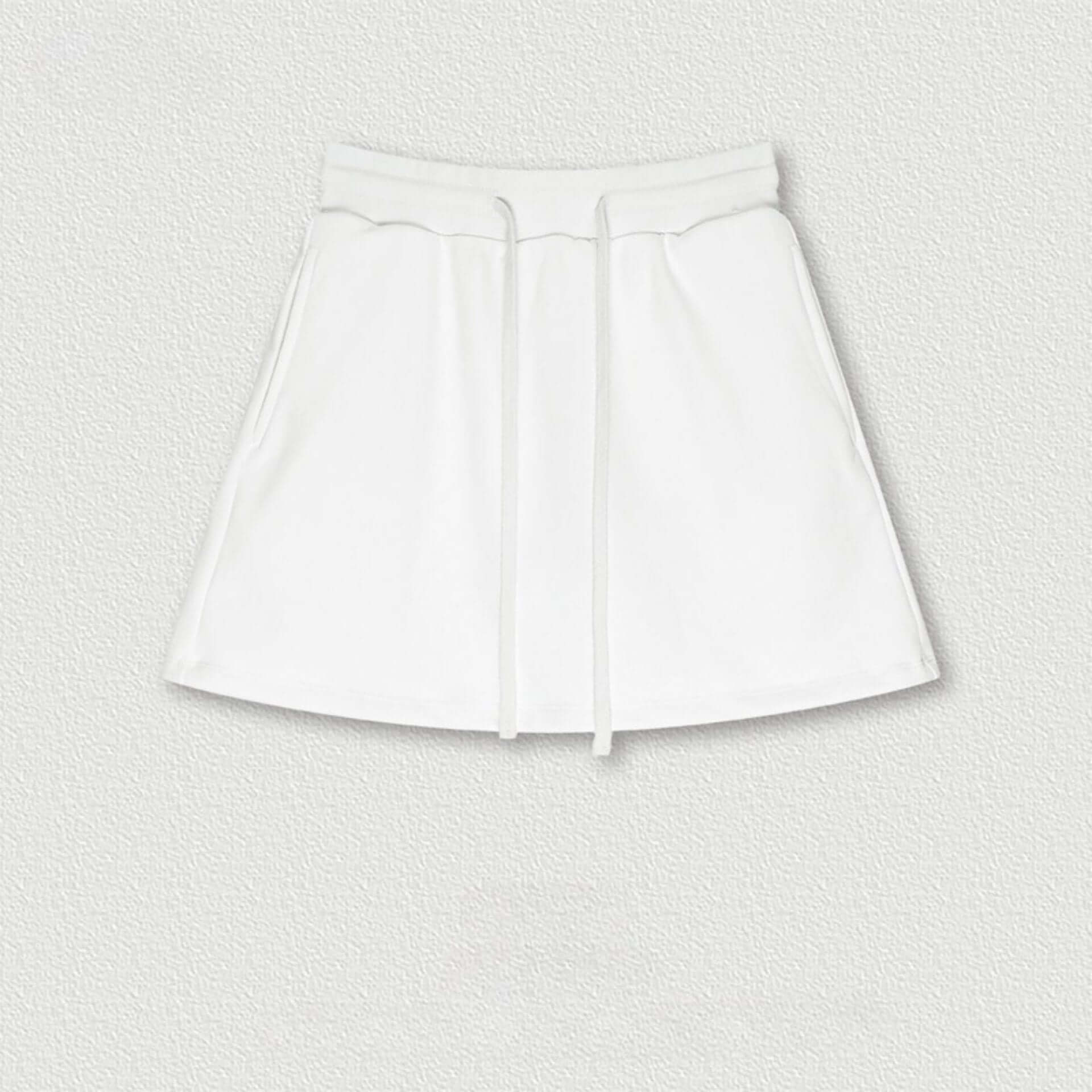 White drawstring skirt