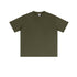 Olive green oversized t-shirt with clean crewneck design, short sleeves and relaxed cut, perfect for casual everyday styling