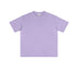 Lavender oversized t-shirt with clean ribbed neckline, relaxed shoulders and premium cotton construction, perfect for everyday wear