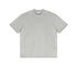Heather gray basic t-shirt with crew neck and short sleeves, shown flat on white background