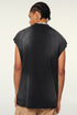 Back view of black tank top, no graphic