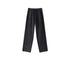 Black baggy wide leg sweatpants, flat lay front, fleece-lined