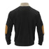 flat lay of black corduroy button sweatshirt for men back