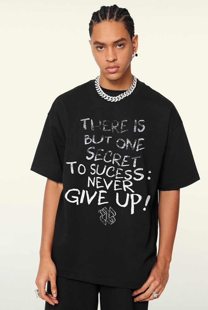 black-motivation-tee-model-closeup