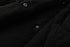 Hidden snap button detail on black down puffer coat