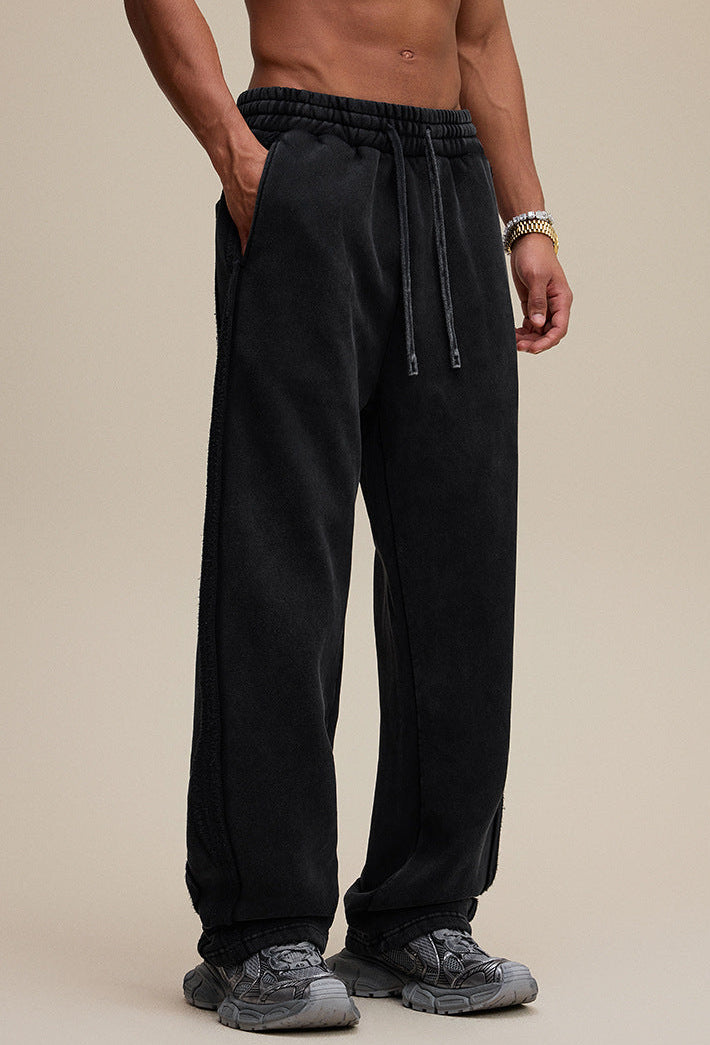 Men's Baggy Wide Leg Sweatpants Fleece-Lined – ZINNTRA