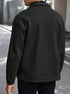 black men’s wool jacket back view outdoors