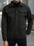 black men’s wool jacket street front pose