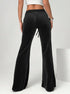 black yoga flare pants back view high waist