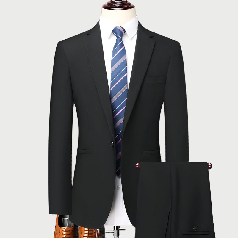 Men's Italian Double-Vent 2-Piece Suit | Premium Business Collection