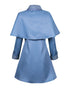 blue wizard academy cosplay costume back view long-sleeve dress and shawl