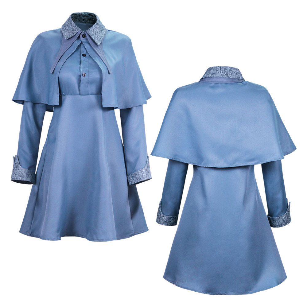 blue wizard school uniform halloween cosplay costume multi-angle views