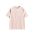 Unisex blush pink cotton tee, relaxed oversized fit