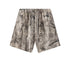 men branch camo sweat shorts flat lay with drawstring waist