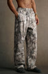 men branch camo sweatpants side view, rib cuffs and pockets