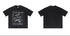 Product display of front and back of vintage black "Breakthrough" tee.