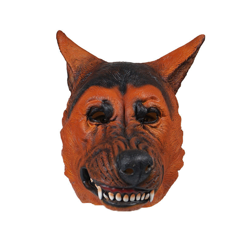 brown dog latex halloween mask funny animal headgear